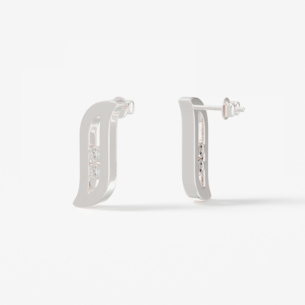 Alif Brilliance 18k White Gold and Diamond Earrings