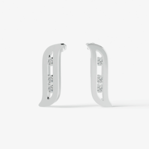 Alif Brilliance 18k White Gold and Diamond Earrings