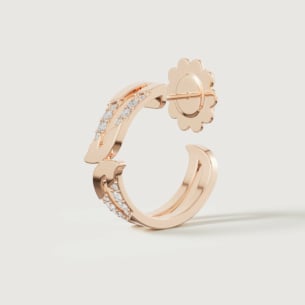 Alif Pave 18k Rose Gold Diamond Earrings