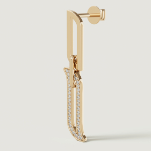 Alif Unity Drop Earrings 18K Yellow Gold & Diamond