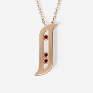 Alif Brilliance 18k Rose Gold and Ruby Necklace