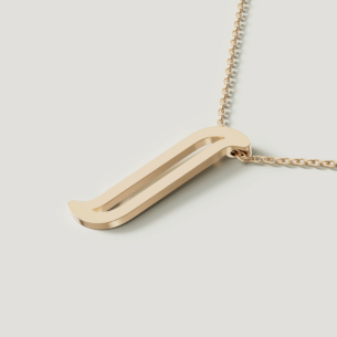 Alif Yellow  Gold Necklace