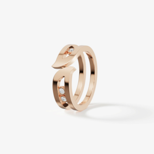 Alif Brilliance 18k Rose Gold and Diamond Ring