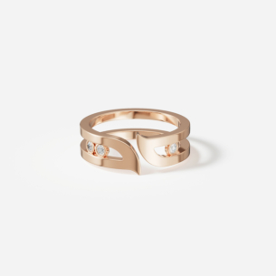 Alif Brilliance 18k Rose Gold and Diamond Ring