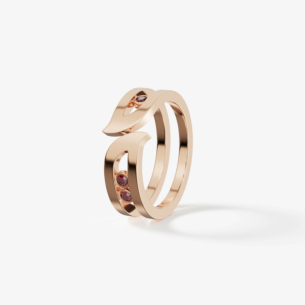 Alif Brilliance 18k Rose Gold and Ruby Ring