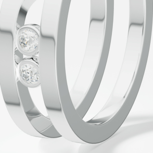 Alif Brilliance 18k White Gold and Diamond Ring