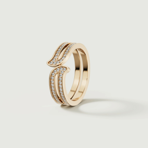Alif Yellow Gold Diamond Ring