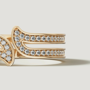Alif Yellow Gold Diamond Ring