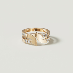 Alif Pave 18k Yellow Gold Diamond Ring