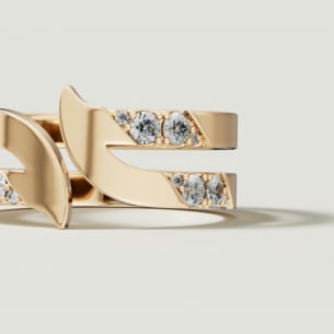 Alif Pave 18k Yellow Gold Diamond Ring