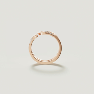 Alif Pave 18k Rose Gold Diamond Ring