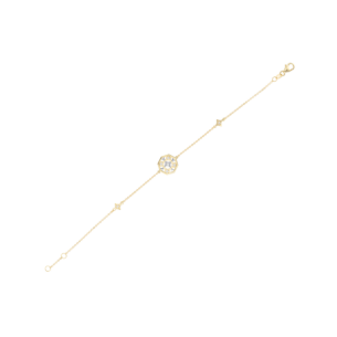 Al Qasr Al Jali One Charm (Octagonal-Shaped)  Diamond Tin Cup Bracelet in 18K Yellow and White Gold 