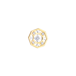 Al Qasr  Al Jali (Octagonal-Shaped) Diamond Earrings in 18K White and Yellow Gold