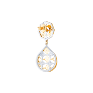 Al Qasr (Octagonal/Drop-Shaped) Diamond Earrings in 18K Yellow and White Gold