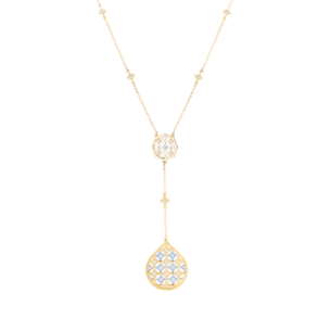 Al Qasr (Octagonal/Drop-Shaped)Diamond Necklace in 18K White and Yellow Gold