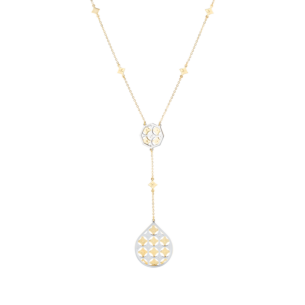 Al Qasr (Octagonal/Drop-Shaped)Diamond Necklace in 18K White and Yellow Gold