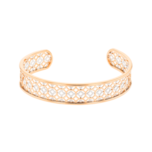 Al Qasr Arabesque Large Cuff  Bangle in 18K Rose and White Gold 