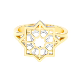 Al Qasr Star Ring In 18K Yellow Gold