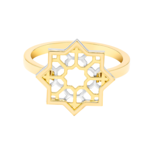 Al Qasr Star Ring In 18K Yellow Gold