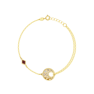 Amelia Maasai 18k Gold Mother of Pearl Bracelet