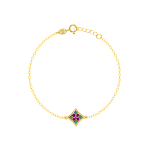 Amelia Versailles Small  Garden Star Double Sided Bracelet in 18K Yellow Gold