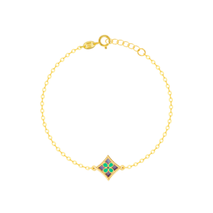 Amelia Versailles Small  Garden Star Double Sided Bracelet in 18K Yellow Gold