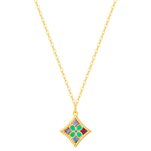 Amelia Versailles Garden Star Necklace in 18K Yellow Gold