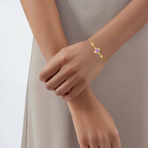 Amelia Versailles Large Garden Star Double Sided Bracelet in 18K Yellow Gold