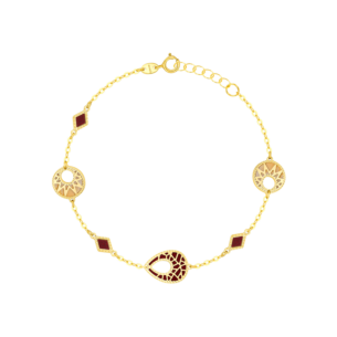 Amelia Maasai 18k Gold Mother of Pearl Bracelet