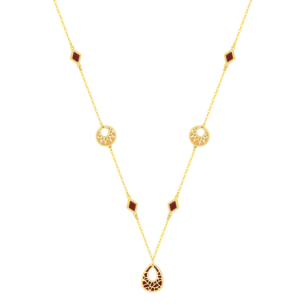 Amelia Maasai 18k Gold Mother of Pearl Necklace