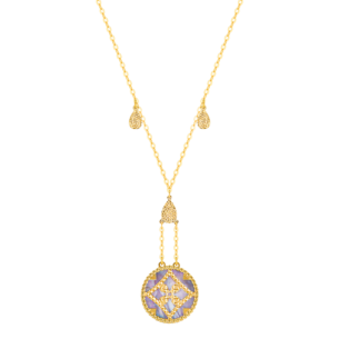 Amelia Versailles Double Sided Versailles Y Necklace in 18K Yellow Gold