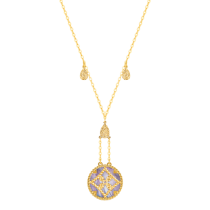 Amelia Versailles Double Sided Versailles Y Necklace in 18K Yellow Gold