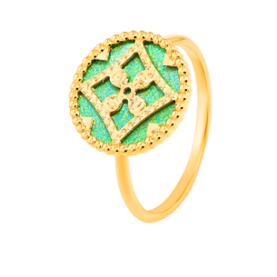 Amelia Versailles Single Motif Green Mother Of Pearl in 18K Yellow Gold 