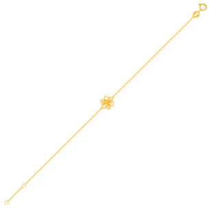 Anmol Floret Single Motif Bracelet in 21K Yellow Gold 