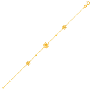 Anmol Floret Small Trio Motif in 21K Yellow Gold 