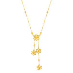 Anmol Floret Multi Motif Necklace in 21K Yellow Gold 