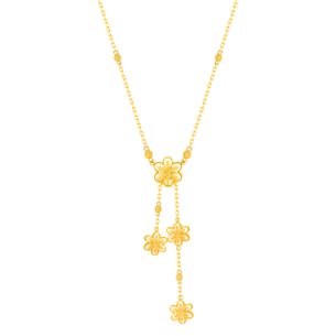 Anmol Floret Multi Motif Necklace in 21K Yellow Gold 