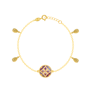 Amelia Versailles Single Motif and Multi Drops Bracelet in 18K Yellow Gold