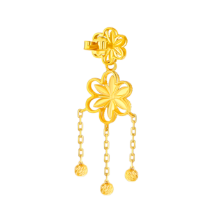 Anmol Floret Multi Motif Drop Earrings in 21K Yellow Gold