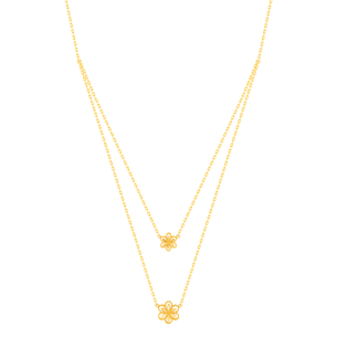 Anmol Floret Double Chain 21K Yellow Gold 