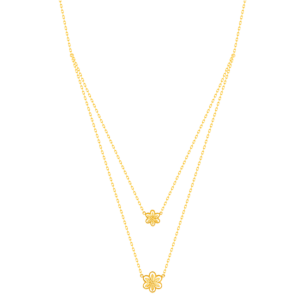 Anmol Floret Double Chain 21K Yellow Gold 