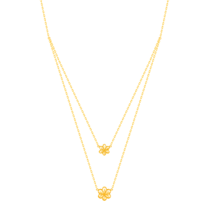 Anmol Floret Double Chain 21K Yellow Gold 