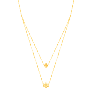 Anmol Floret Double Chain 21K Yellow Gold 