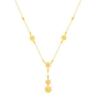 Anmol Floret Y Necklace in 21K Yellow Gold 