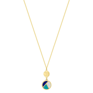 Amelia Barcelona 18k Yellow Gold and Coloured Mother of Pearl Necklace