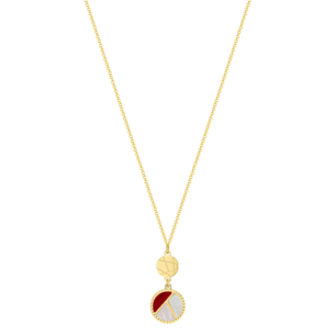 Amelia Barcelona 18k Yellow Gold and Coloured Mother of Pearl Necklace