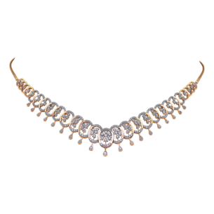 Ananya Diamond Necklace & Earring in 18K Gold