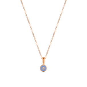 Children's Jewellery Ara Diamond Necklace With  Maya Blue Enamel 