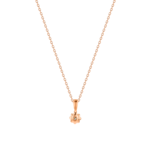 Children's Jewellery Ara Diamond Necklace Rose Gold Flower Eight Petals