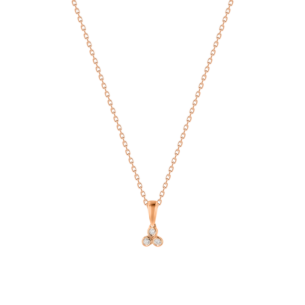 Children's Jewellery Ara Diamond Necklace Rose Gold Earring Three Studs 